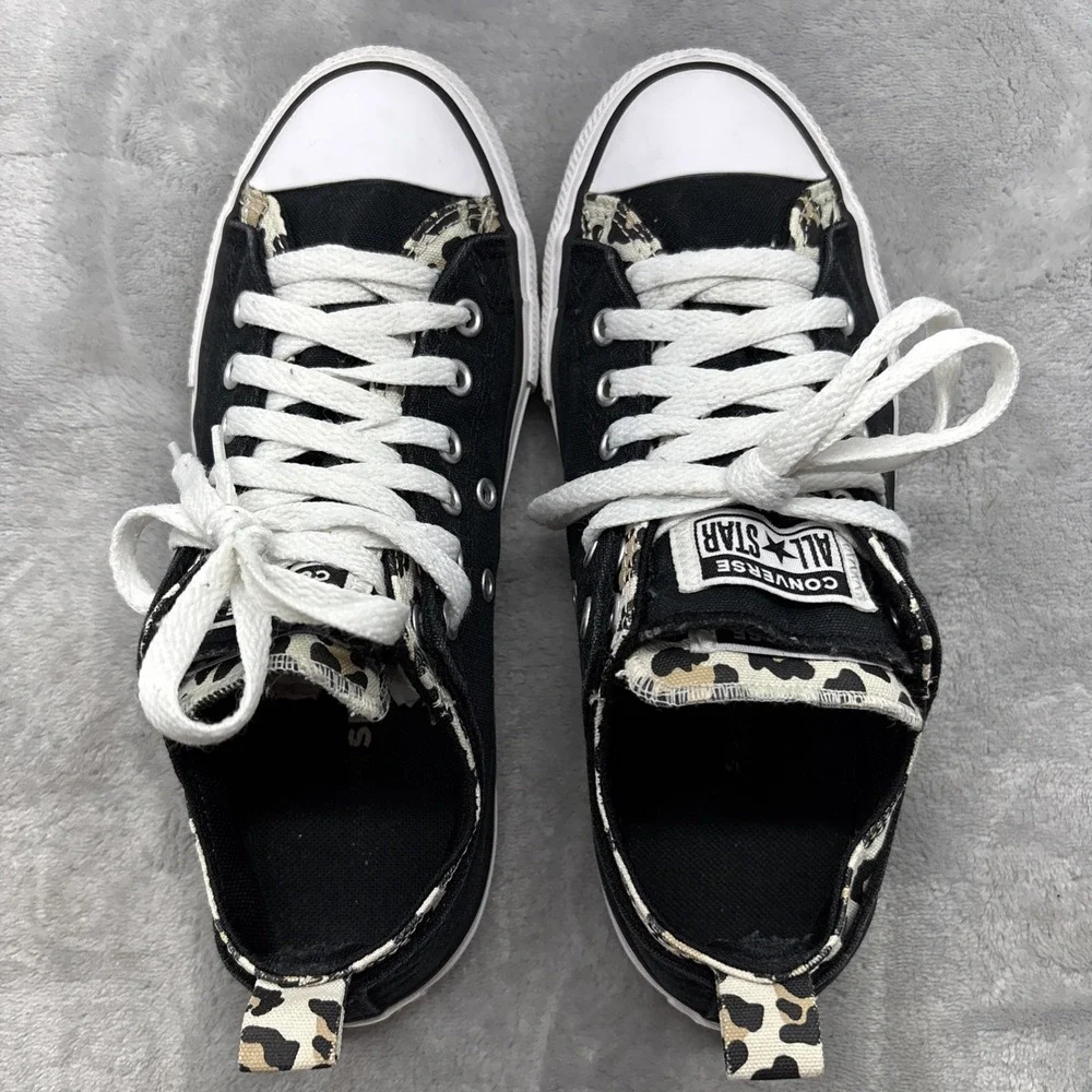 Converse Juniors CTAS Double Upper OX Black/Driftwood Sneakers-Sz 5667211F